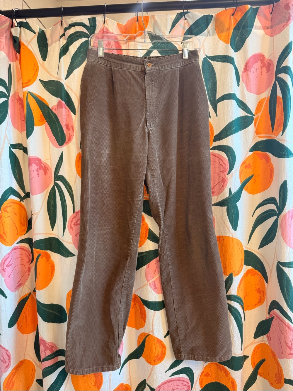 L.L. Bean Brown Corduroy Straight-Leg Pants